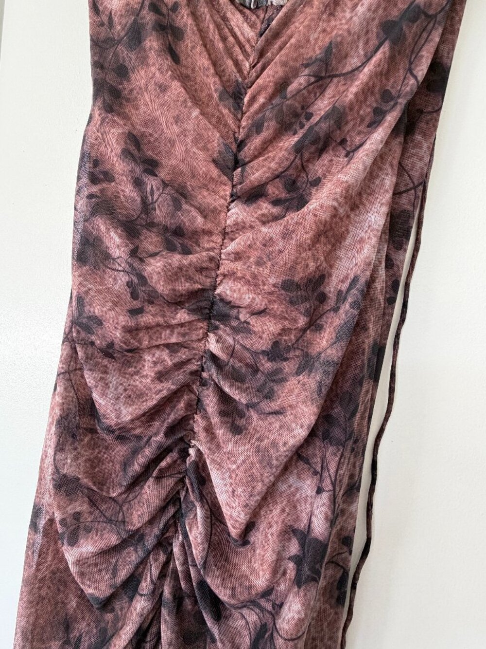 NWT High Voltage Maxi Dress Mahogany Leaffall Size: Small - Picture 6 of 7
